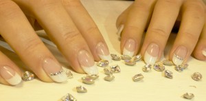 crystal french manicure